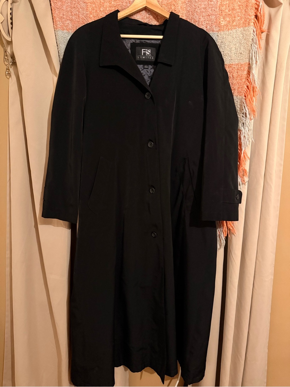 The Limited Black Maxi Button-Front Coat Dress
